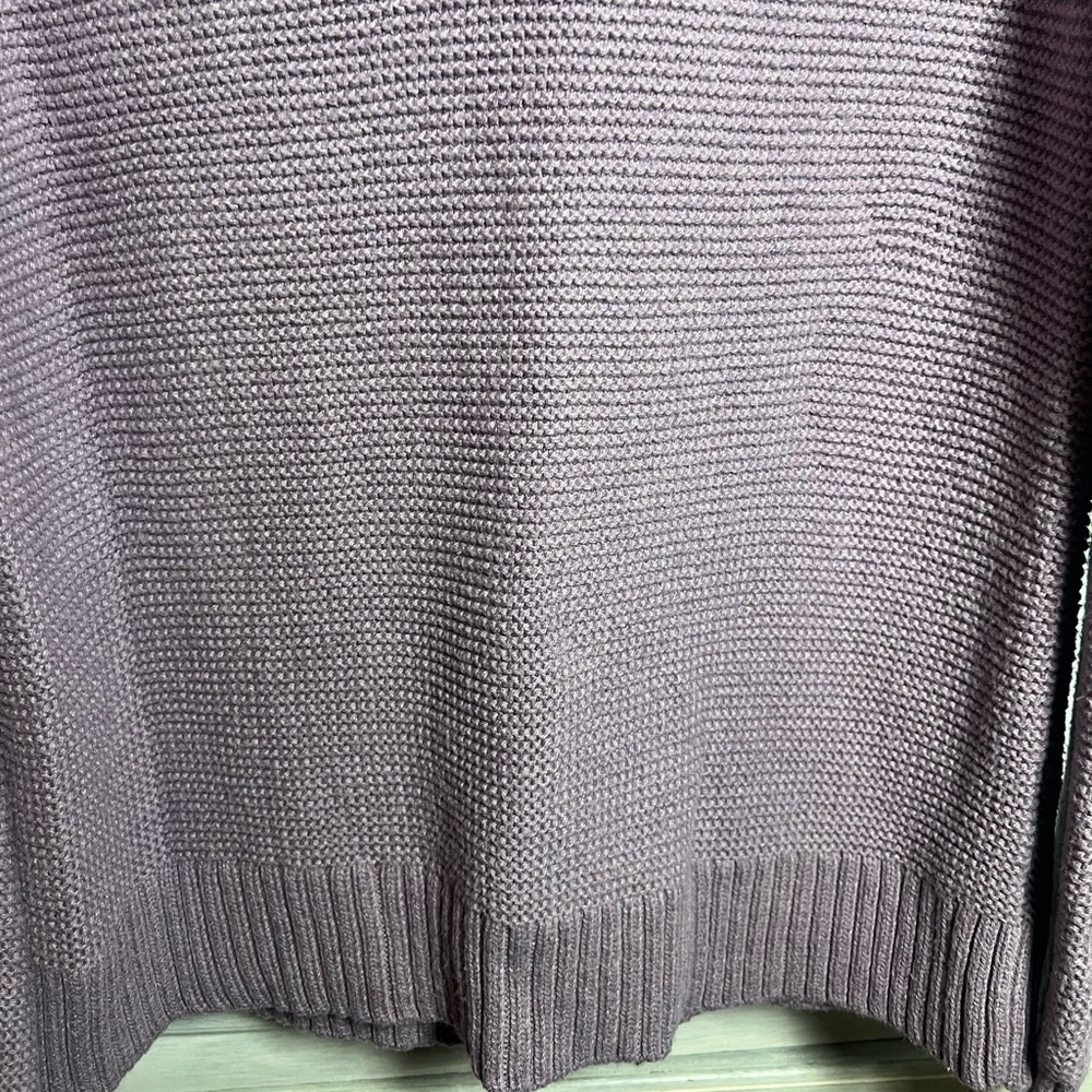 J. Crew Lavender Chunky Knit Classic Crewneck Sweater Cozy Preppy - Picture 4 of 8